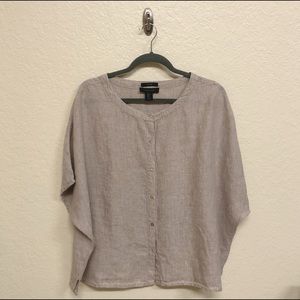 100% Linen Flowy Tahari Top